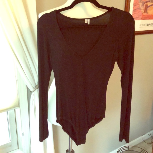 Urban Outfitters Tops - Simple and Basic Black Low Cut Bodysuit